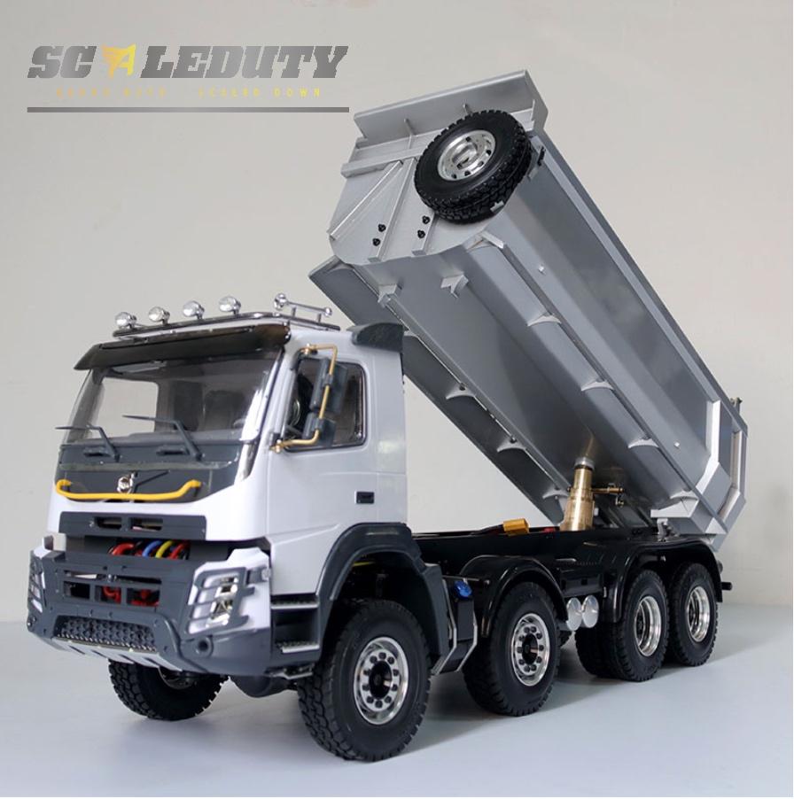 RC 1/14 RTR Volvo 8x8 Kipper Vrachtwagen Tamiya Lesu JDM, Elektro, Auto offroad, Schaal 1:14, Nieuw