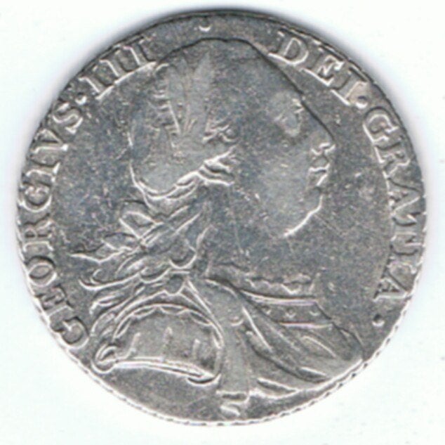 23-1414 Engeland 1 shilling 1787, Ophalen of Verzenden, Overige landen, Losse munt, Zilver