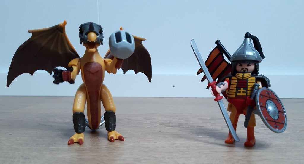 Playmobil 5462 Steendraak met krijger, compleet!, Complete set, Ophalen of Verzenden, Zo goed als nieuw, Dragons