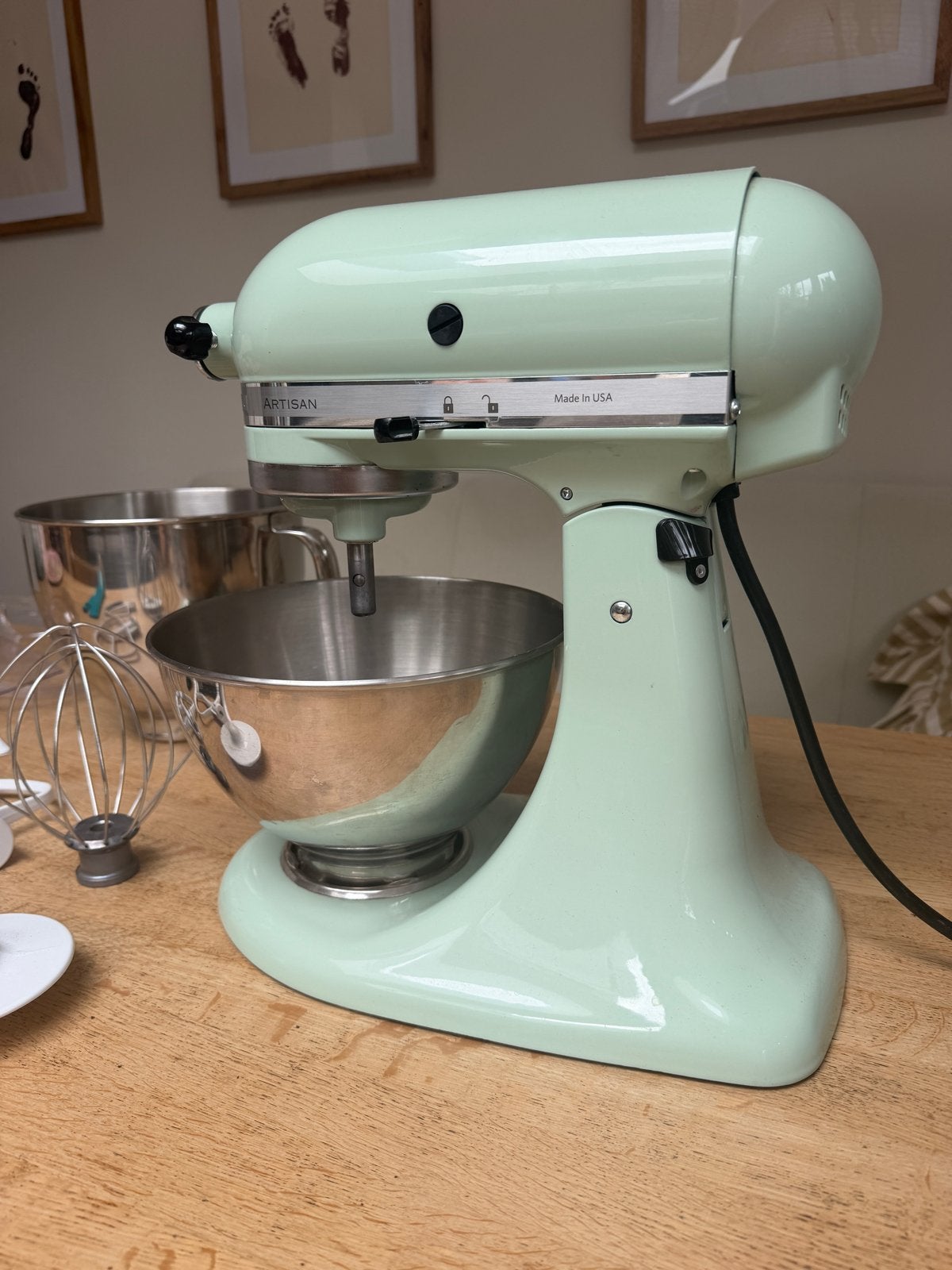 KitchenAid Artisan Mixer 4,7 L - Pistache (nieuw, geen doos), 4 liter of meer, 3 snelheden of meer, Ophalen of Verzenden, Zo goed als nieuw