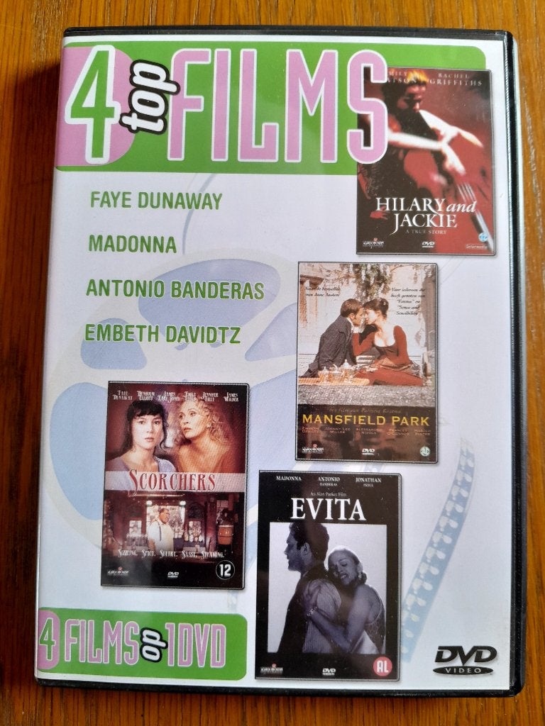 Hillary and Jackie / Mansfield park / Scorchers / Evita dvd, Vanaf 12 jaar, Ophalen of Verzenden, Gebruikt