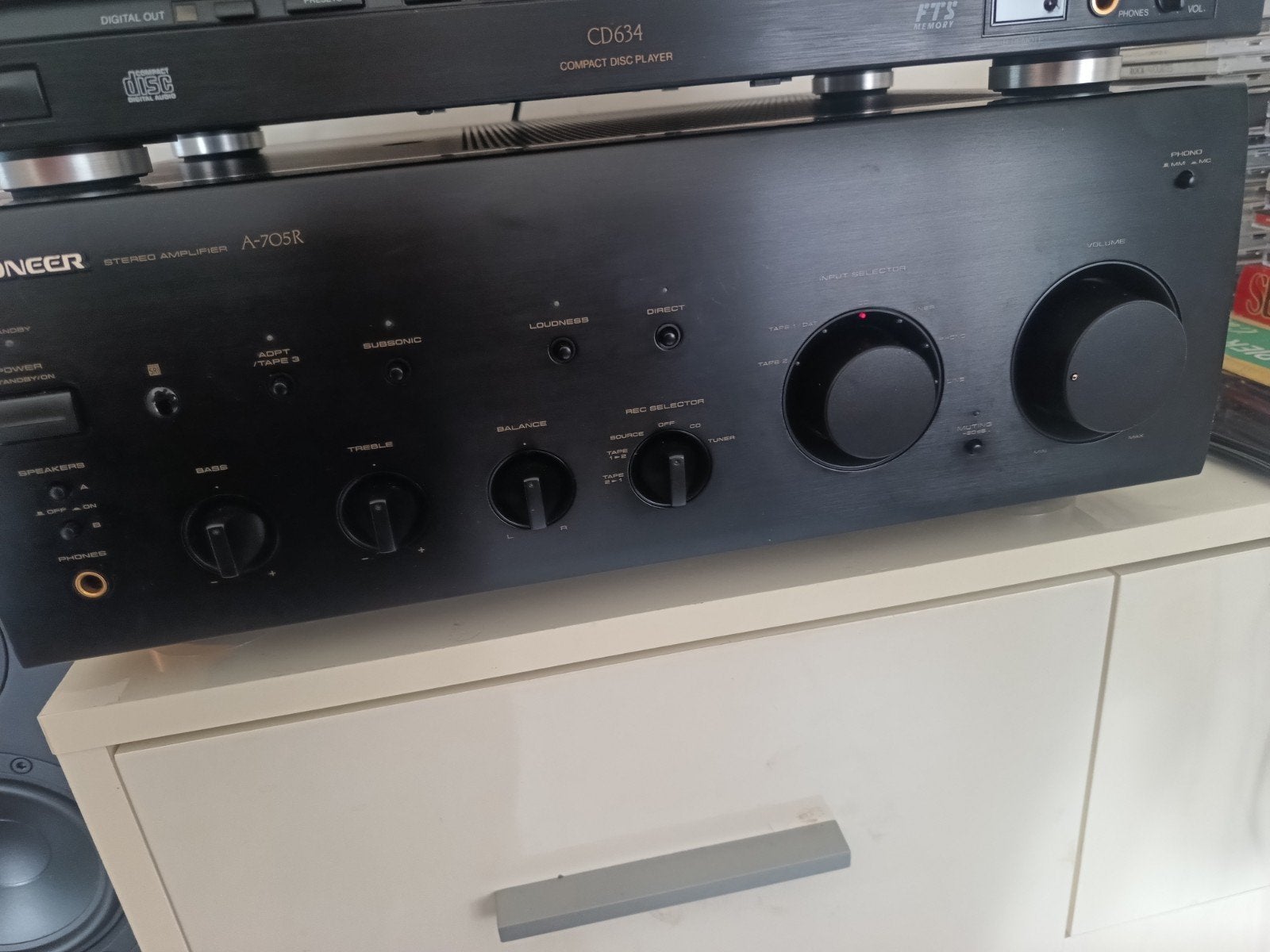 Pioneer A-705R Versterker & F-447L Tuner - Perfecte Staat, Ophalen of Verzenden, Zo goed als nieuw, 60 tot 120 watt, Pioneer