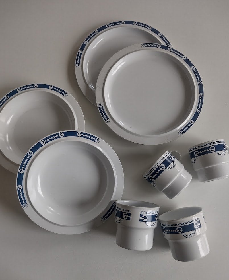 Maritiem setje Mepal Melamine serviesgoed, N.v.t., Nieuw, Ophalen of Verzenden, Kombuis en Sanitair