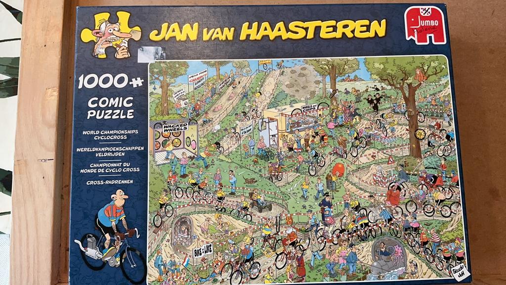 Jan van Haasteren - Wereldkampioenschappen Veldrijden - 1000, Ophalen of Verzenden, 500 t/m 1500 stukjes, Zo goed als nieuw, Legpuzzel