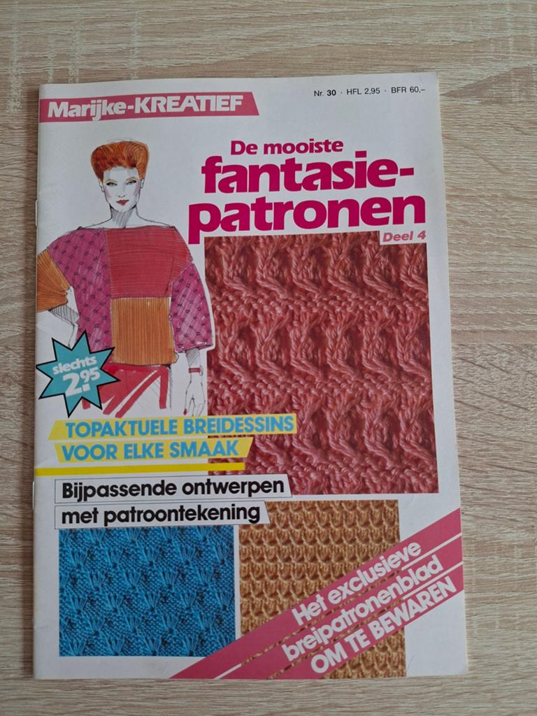 Marijke-Kreatief Breiboek - De Mooiste Fantasiepatronen, Hobby en Vrije tijd, Breien en Haken, Ophalen of Verzenden, Gebruikt