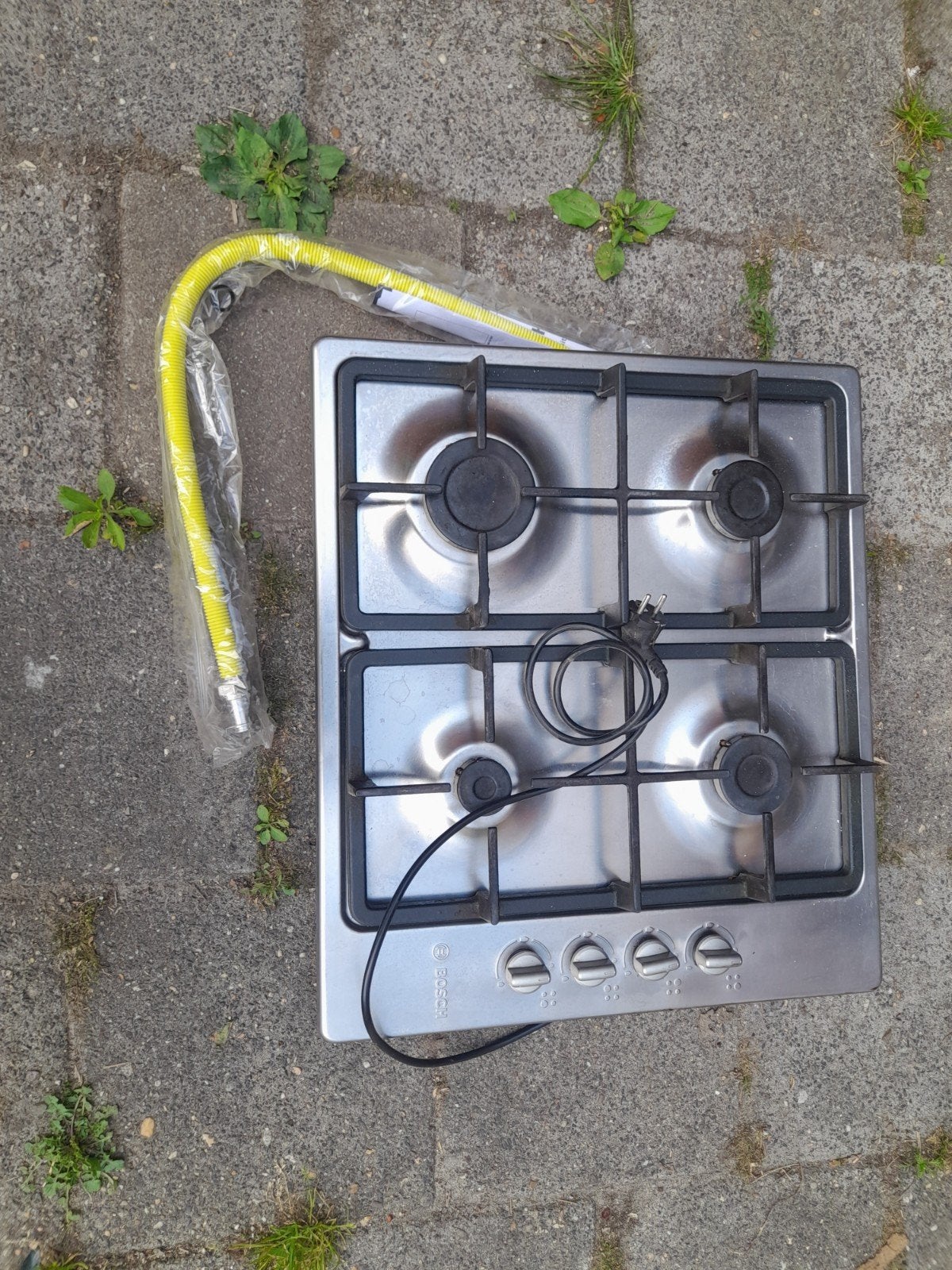 Bosch gasfornuis met nieuwe gasslang, Ophalen, Gebruikt, 60 cm of meer, 4 kookzones