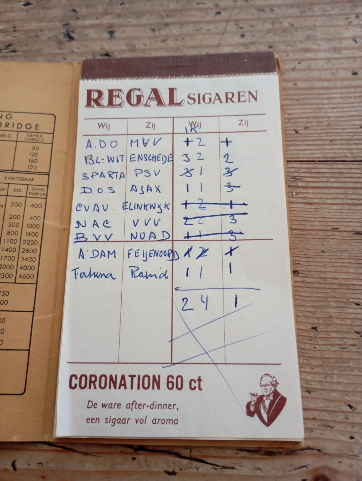 Vintage Regal sigaren spel voetbal  1960, Ophalen of Verzenden, Overige binnenlandse clubs