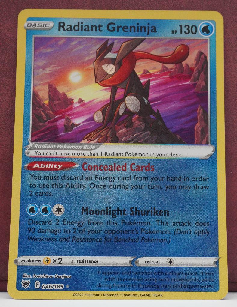 Radiant Greninja Holo 046-189 Astral Radiance Pokémon Kaart, Verzenden, Nieuw, Losse kaart