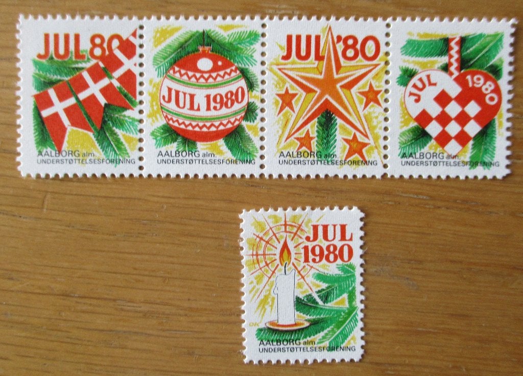 Denemarken Aalborg, serie Kerstzegels 1980, Verzenden, Denemarken, Postfris