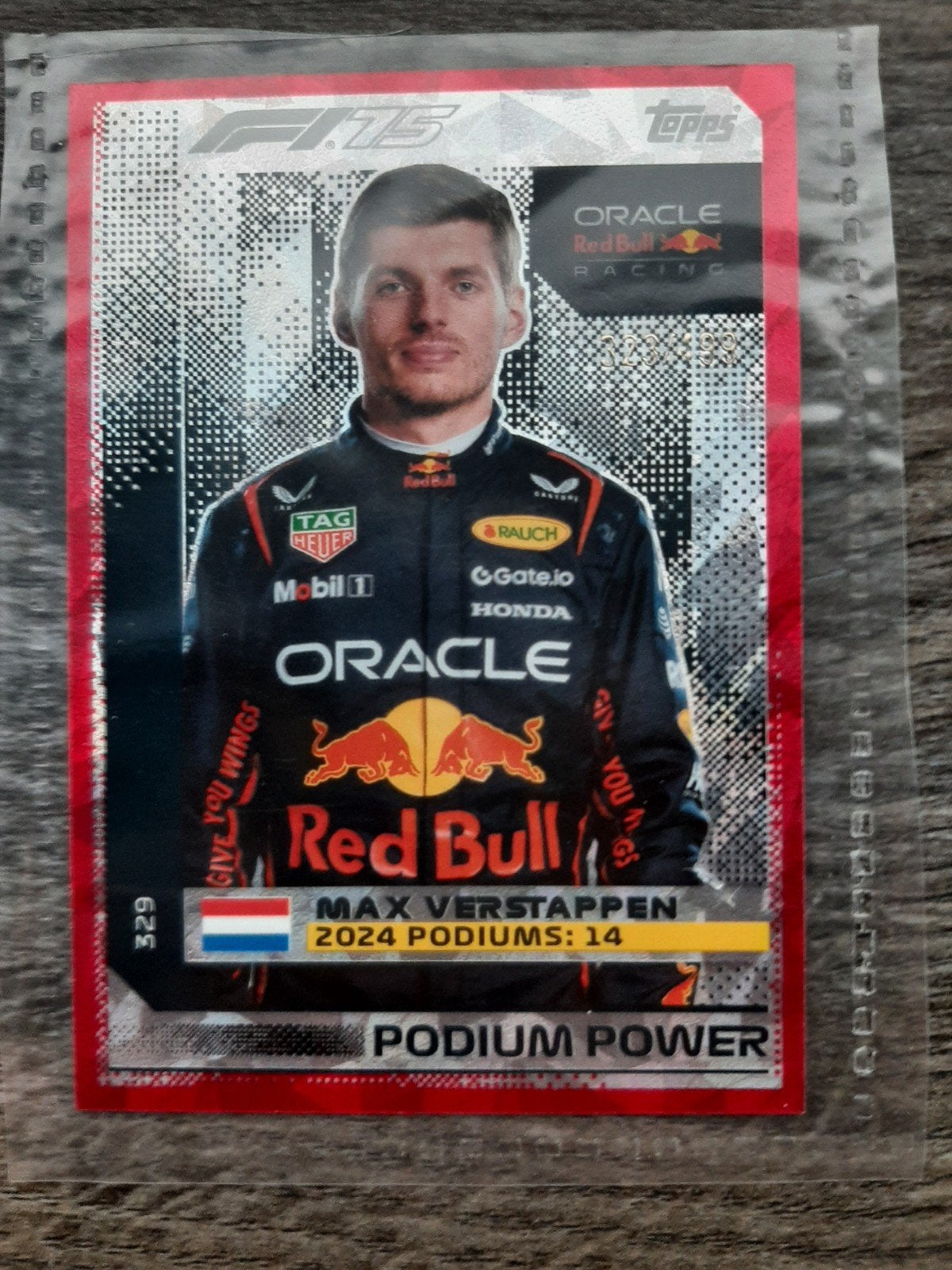 Max Verstappen Topps F1 2024 Podium Power kaart, Ophalen of Verzenden, Zo goed als nieuw, Overige sporten, Spelerskaart