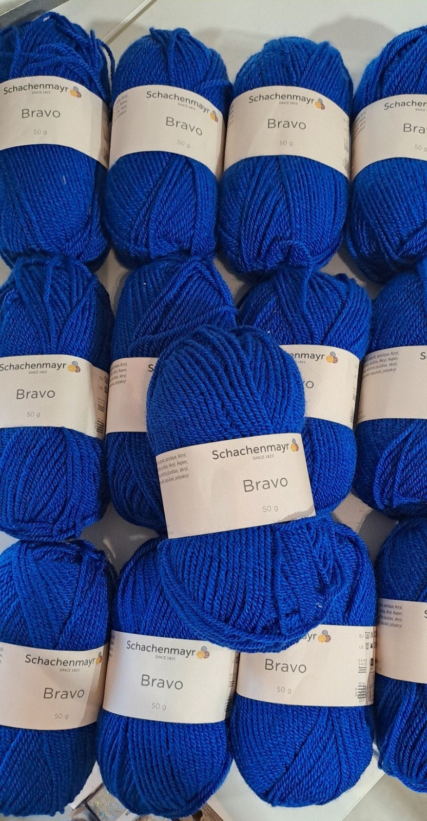 Nieuw 13 bollen Schachenmayr Bravo - kleur kobalt blauw, Ophalen of Verzenden, Nieuw, Breien of Haken, Wol of Garen