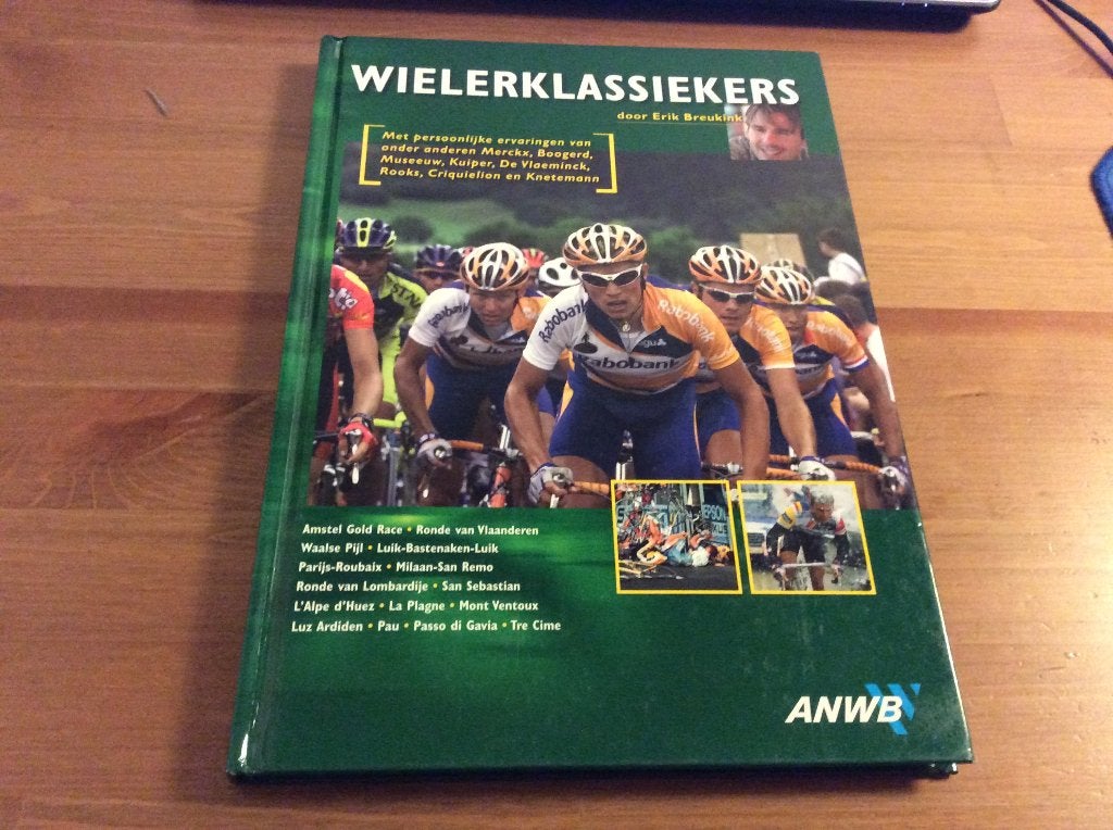 wielerklassiekers door erik breukink. ANWB, zeer goede staat, Ophalen of Verzenden, Gelezen, ANWB, Lopen en Fietsen