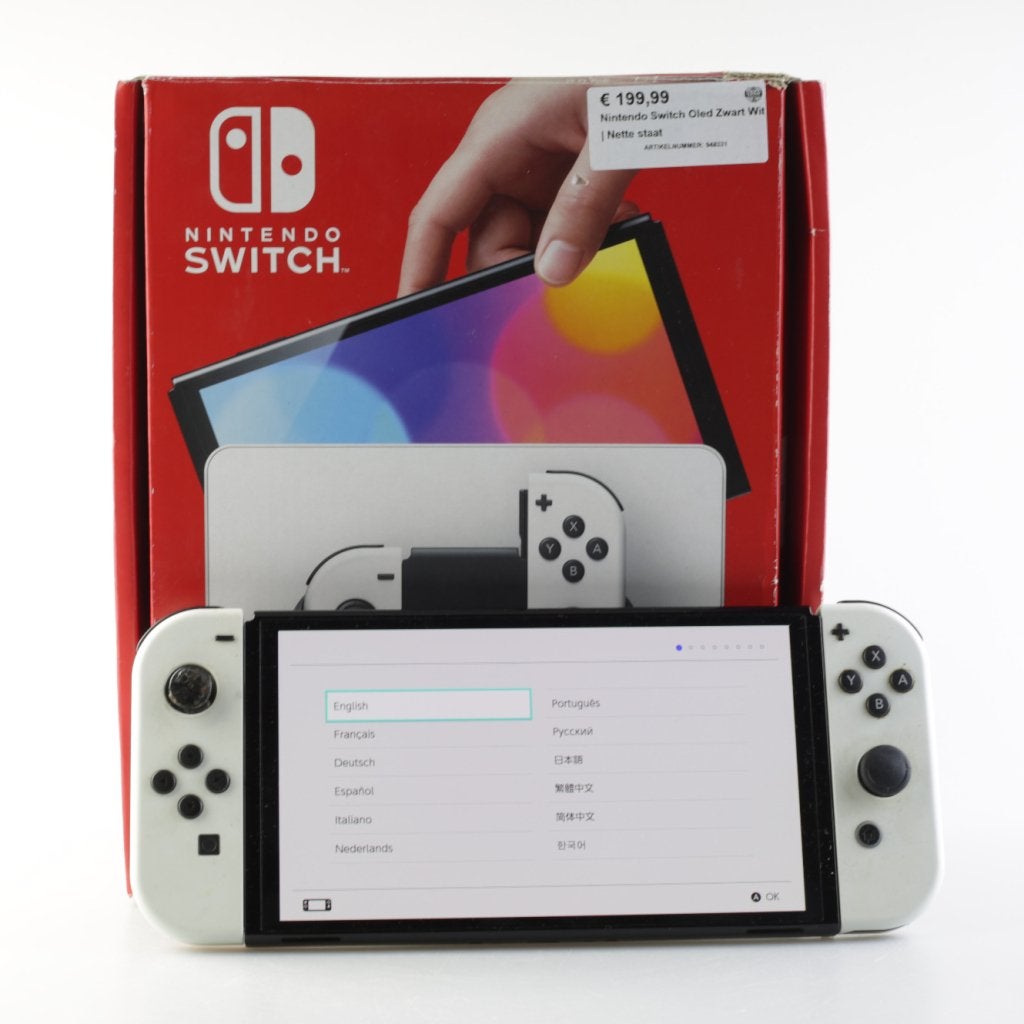 Nintendo Switch Oled Zwart Wit | Nette staat, Nintendo, Zo goed als nieuw, Support@nintendo.com, 11-1 Hokotate-cho, Kamitoba, Minami-ku
Kyoto 601-8501
Japan