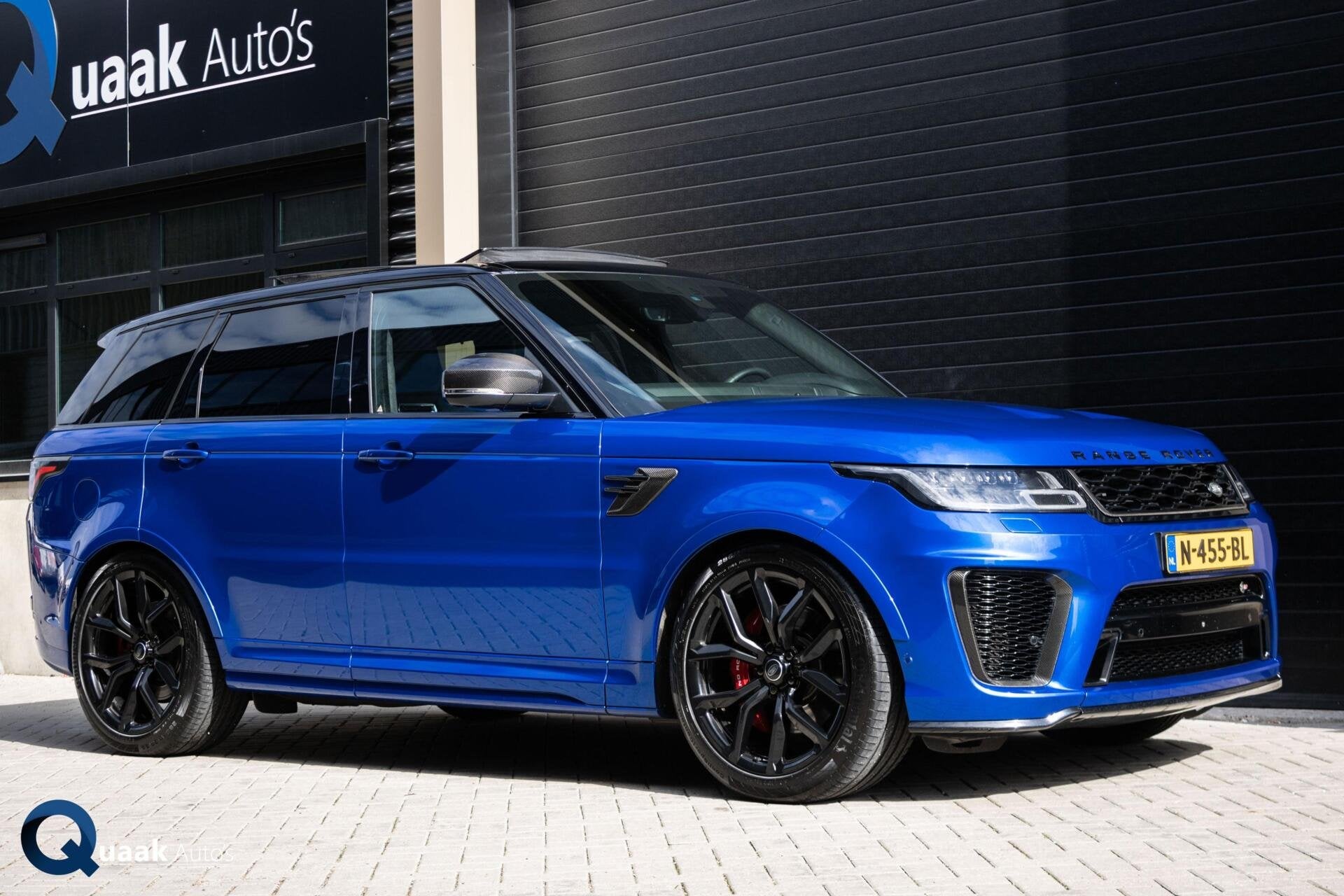 Land Rover Range Rover Sport SVR 5.0 V8 SC | PANO | TREKHAAK, Auto's, Blauw, 3000 kg, Leder, Bedrijf