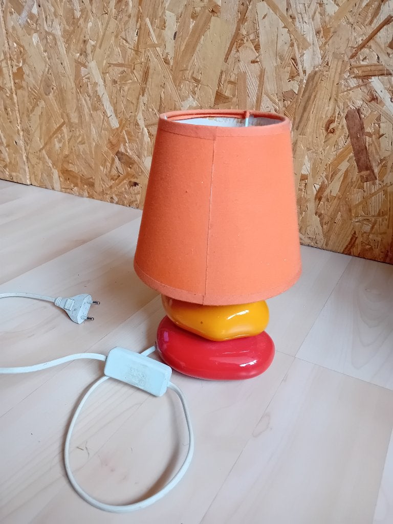 Retro tafellampje, Huis en Inrichting, Ophalen, Gebruikt, Vintage, Oranje