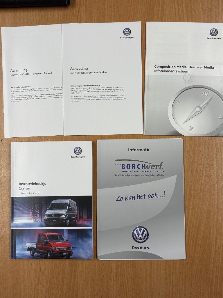 Boordmap + Instructieboekjes Volkswagen Crafter 2018, Ophalen of Verzenden