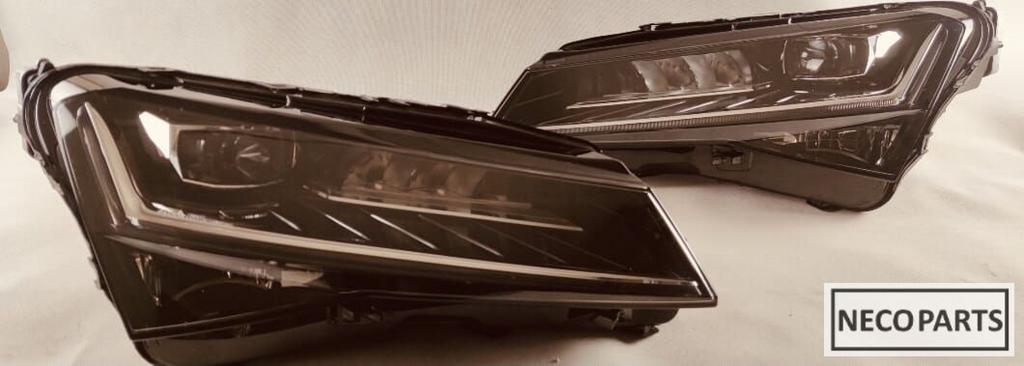 SKODA SUPERB FACELIFT VOL LED KOPLAMPEN ORIGINEEL COMPLEET, Auto-onderdelen, -, -, -