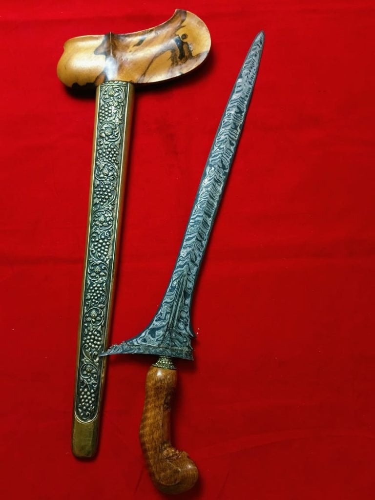 Keris Pasopati (Variant) Pamor Ganggeng Kanyut Timoho SVF93, Verzenden, Overige materialen, Indonesië, Meerkleurig