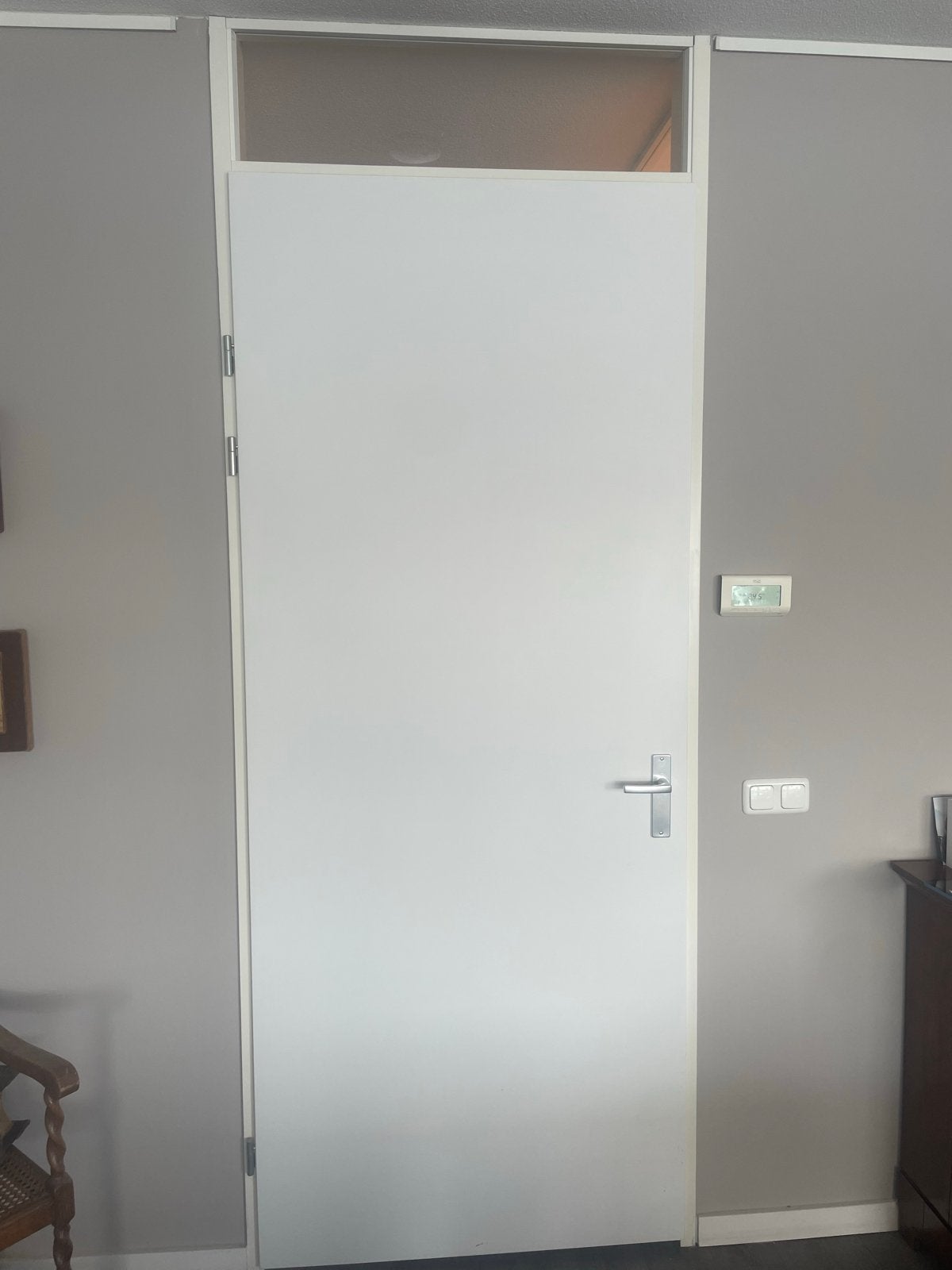 Krepel binnendeur opdekdeur Dagmaat 231x93 met bovenlicht, Ophalen, Gebruikt, 80 tot 100 cm, 215 cm of meer