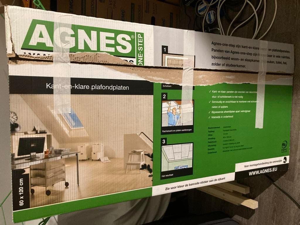 Agnes One-Step Plafondplaten Wit Stuc 2 Stuks, Ophalen, Nieuw, Overige materialen, Minder dan 20 mm