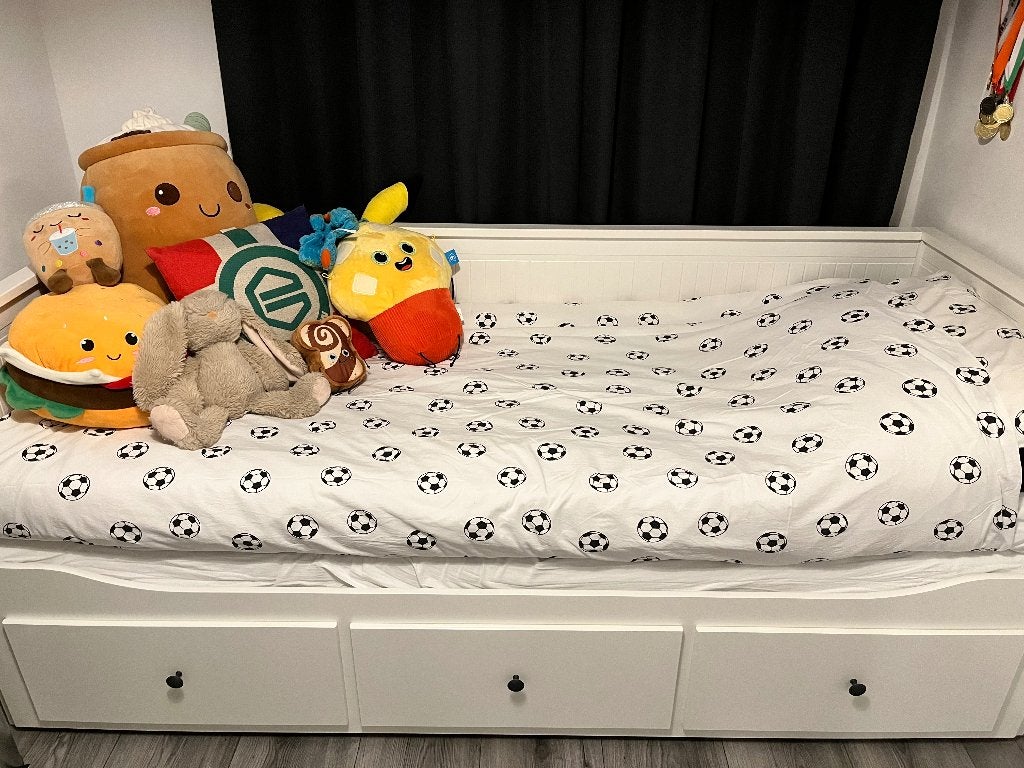 Hemnes bed, Ophalen, Gebruikt, Wit, Tweepersoons