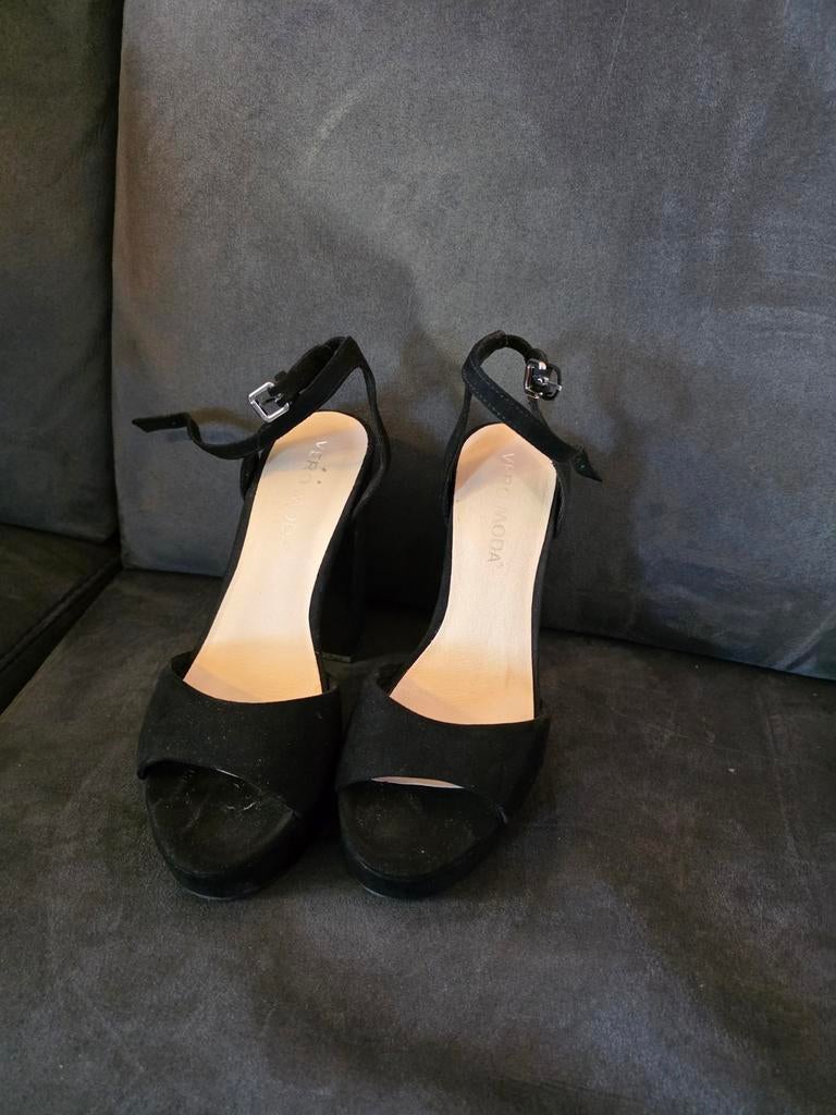 Dames sandaalhak, Ophalen, Zwart, Zo goed als nieuw, Schoenen met hoge hakken