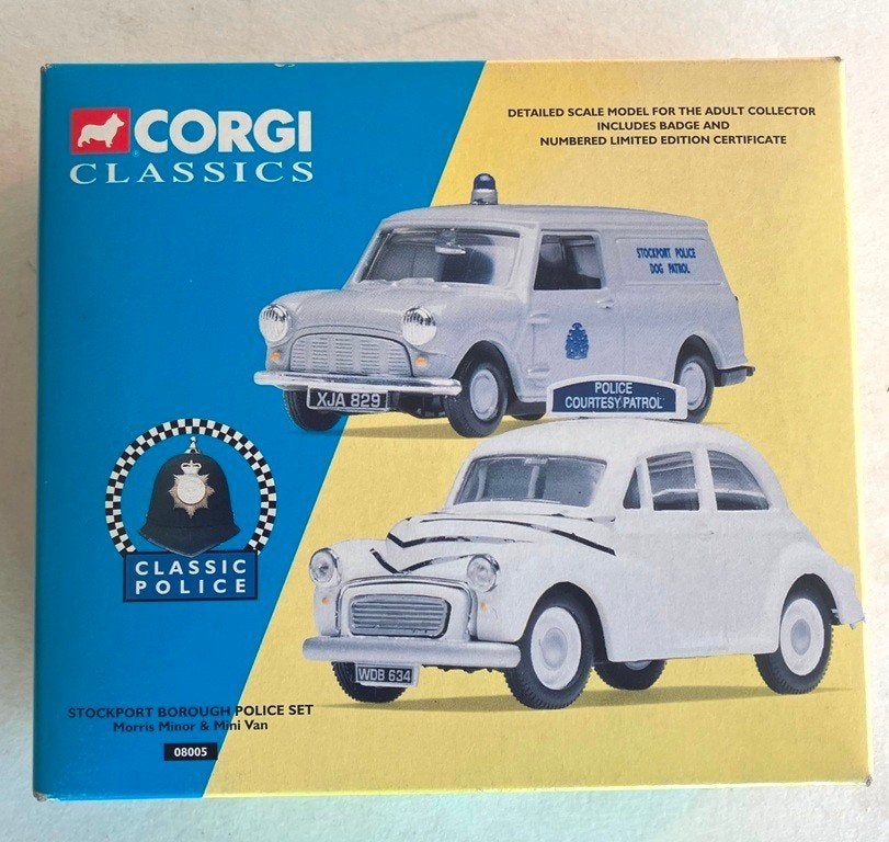 Mini Van Stockport Borough Police set Corgi # 08005., Ophalen of Verzenden, Zo goed als nieuw, Auto, Corgi