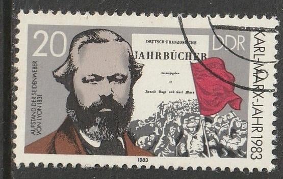 DDR 1983 2784 Karl Marx 20p, Gest, Ophalen of Verzenden, DDR, Gestempeld