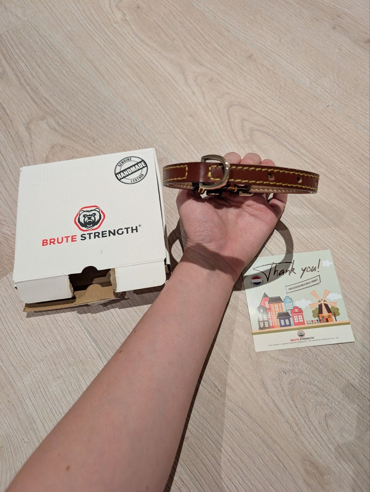 Echt leren halsband 26-33 cm nieuw, Dieren en Toebehoren, Ophalen of Verzenden, Nieuw
