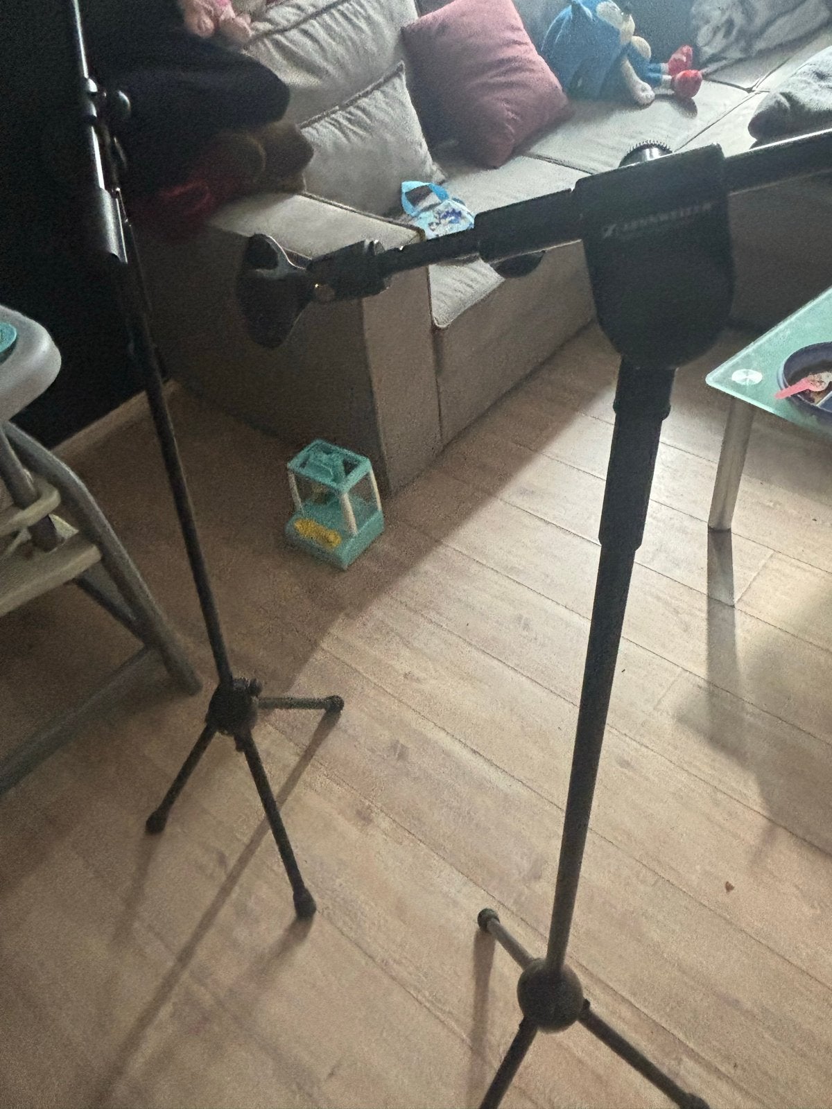 Sennheiser microfoonstandaard (2 stuks), Ophalen, Gebruikt, Instrumentstandaard, Microfoon
