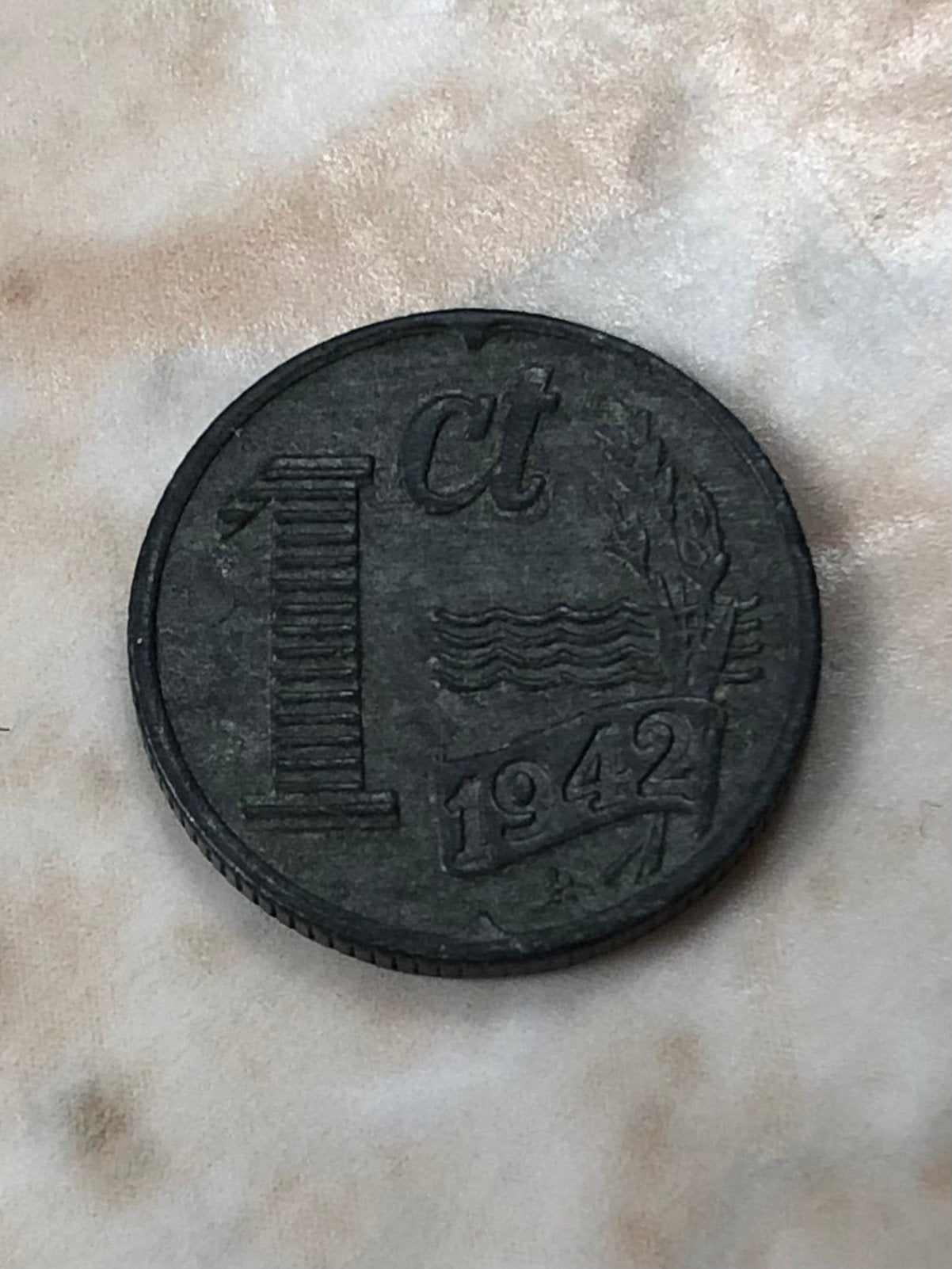 1 cent 1942, Postzegels en Munten, Munten | Nederland, Verzenden, Koningin Wilhelmina, 1 cent, Losse munt