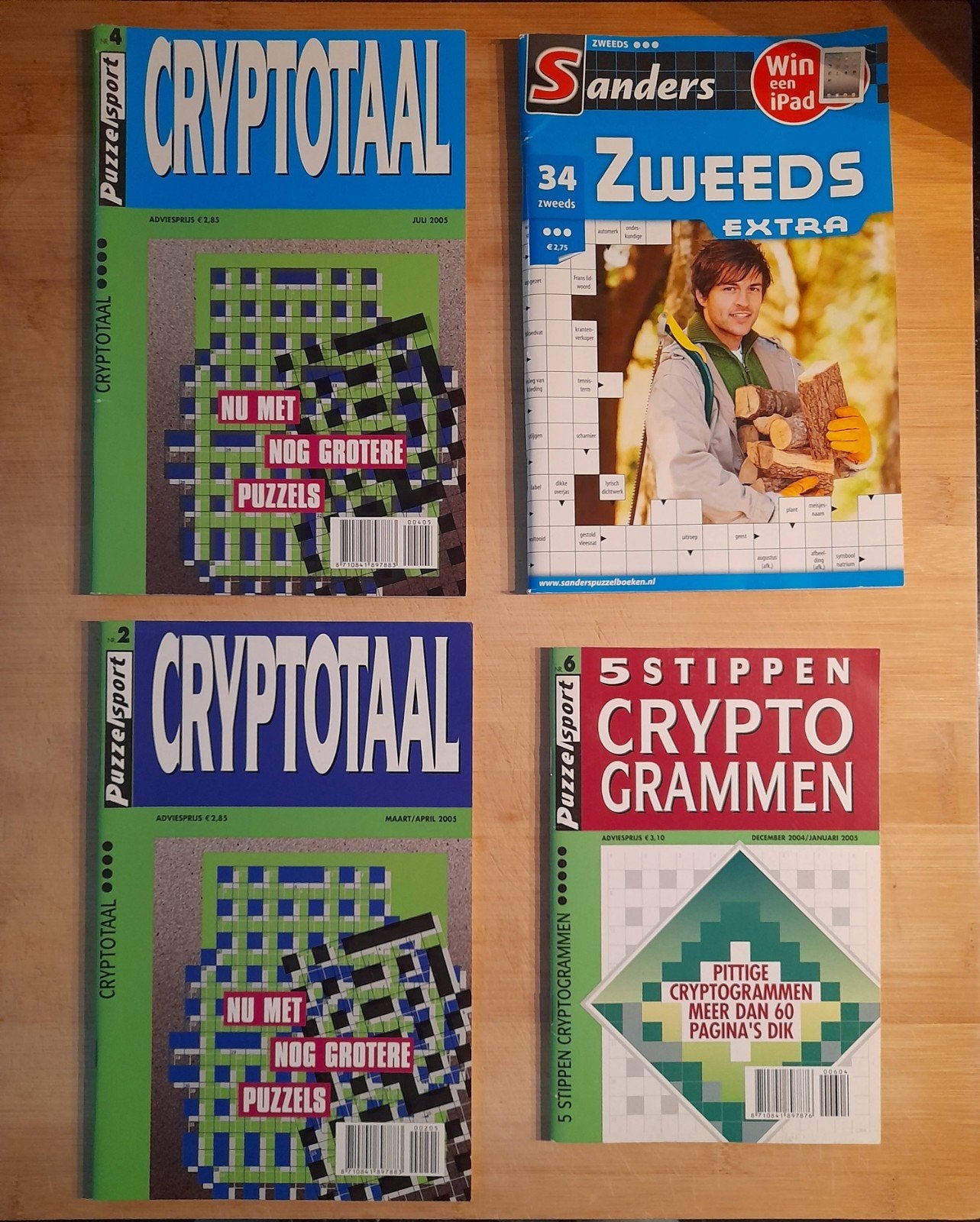 Puzzelboeken: Cryptotaal en Zweeds Extra (4 stuks), Ophalen, Gebruikt, Puzzelboek