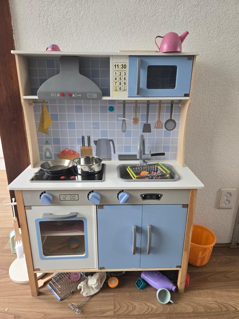 Houten speelkeuken met accessoires, Ophalen, Gebruikt, Jongen of Meisje