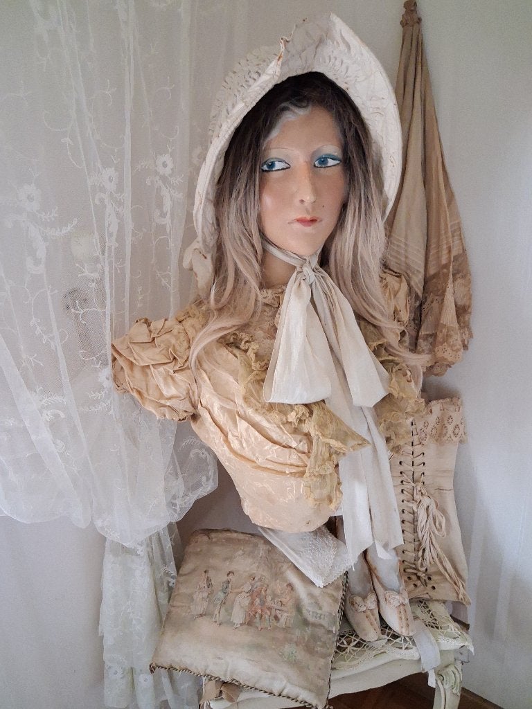 Antiek Mannequin Buste van Gips of Plaaster ,, Antiek en Kunst, Curiosa en Brocante, Ophalen