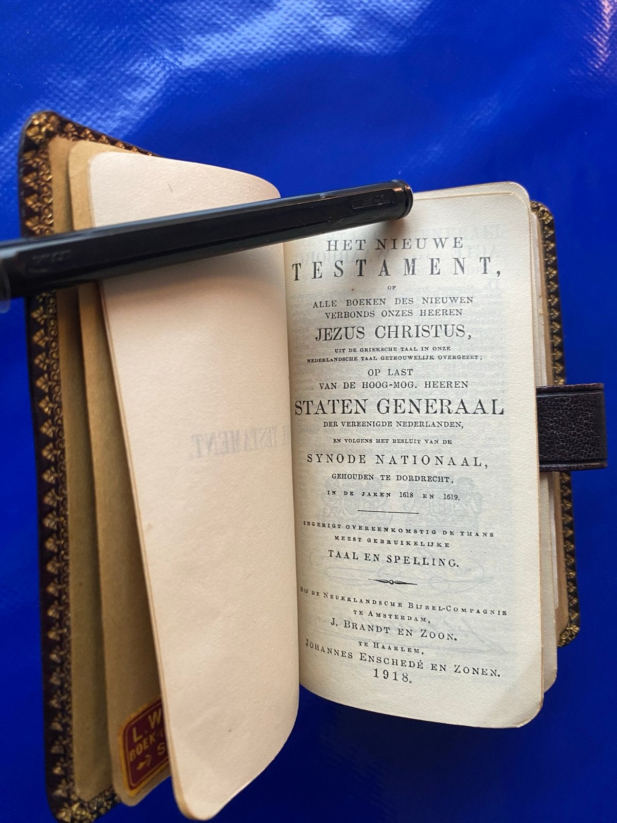 Het Nieuwe Testament, 1918 Statenbijbeltje, Antiek en Kunst, Ophalen of Verzenden