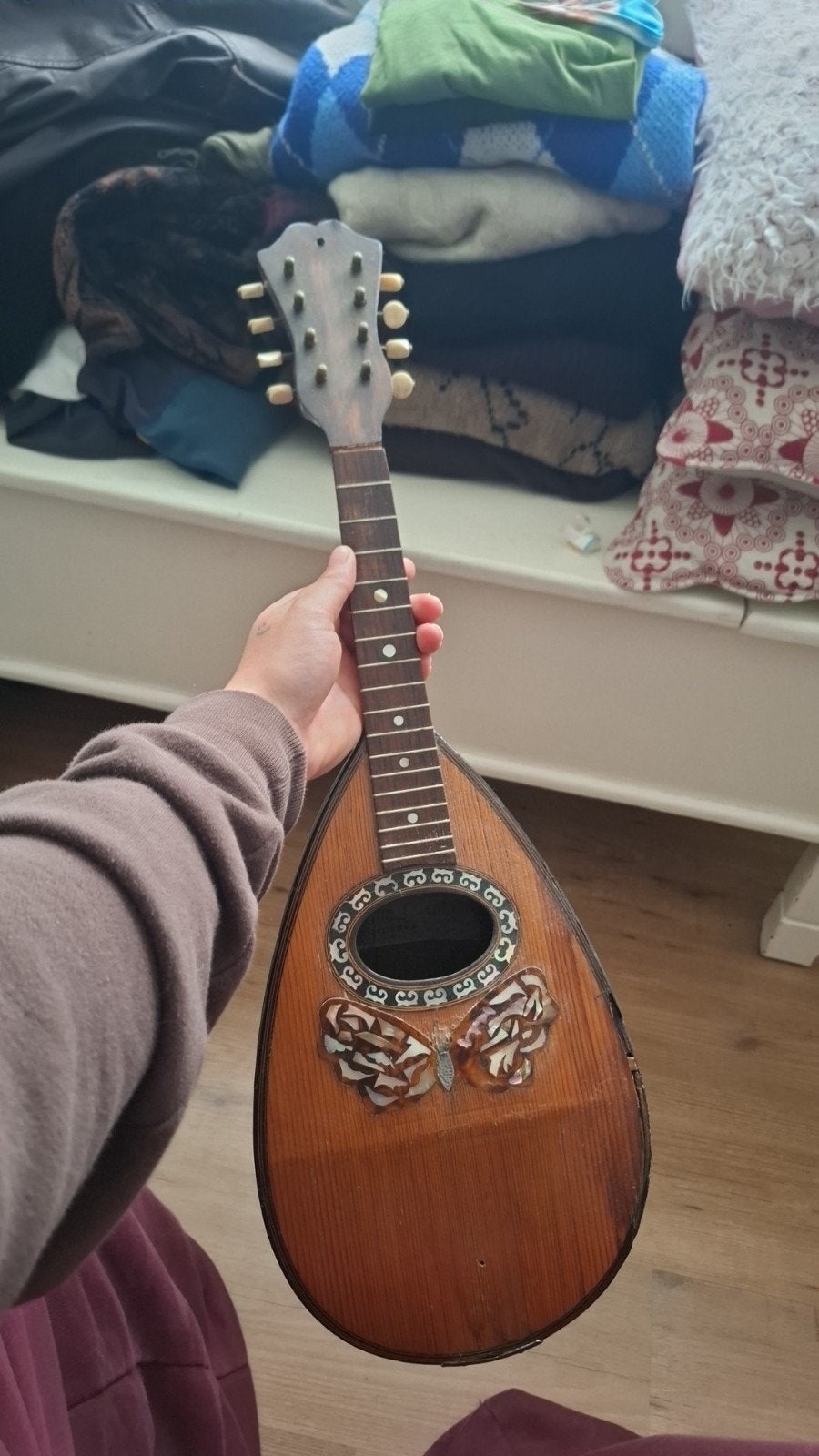 Antieke mandoline G. Puglisi-Reale Catania - Opknapper, Muziek en Instrumenten, Snaarinstrumenten | Overige, Ophalen of Verzenden