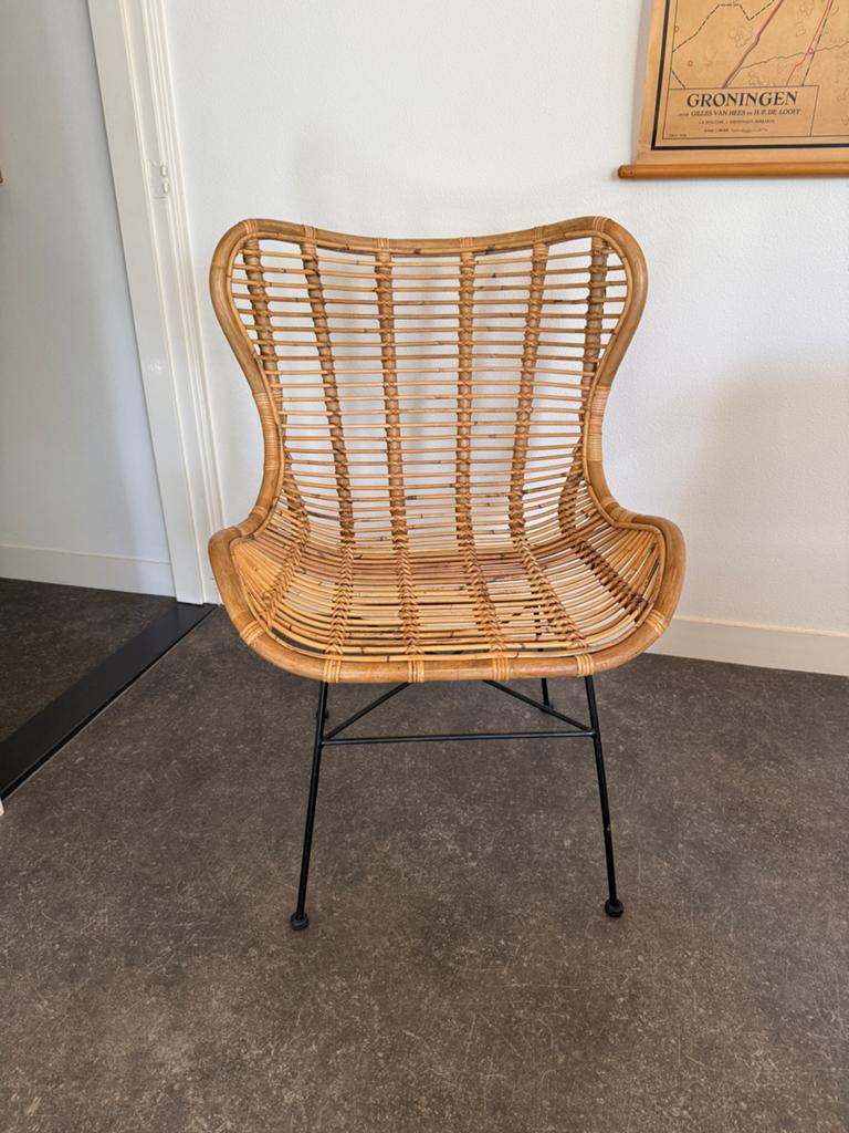 Rotan stoel - Zo goed als nieuw, Huis en Inrichting, Ophalen, Zo goed als nieuw, Riet of Rotan