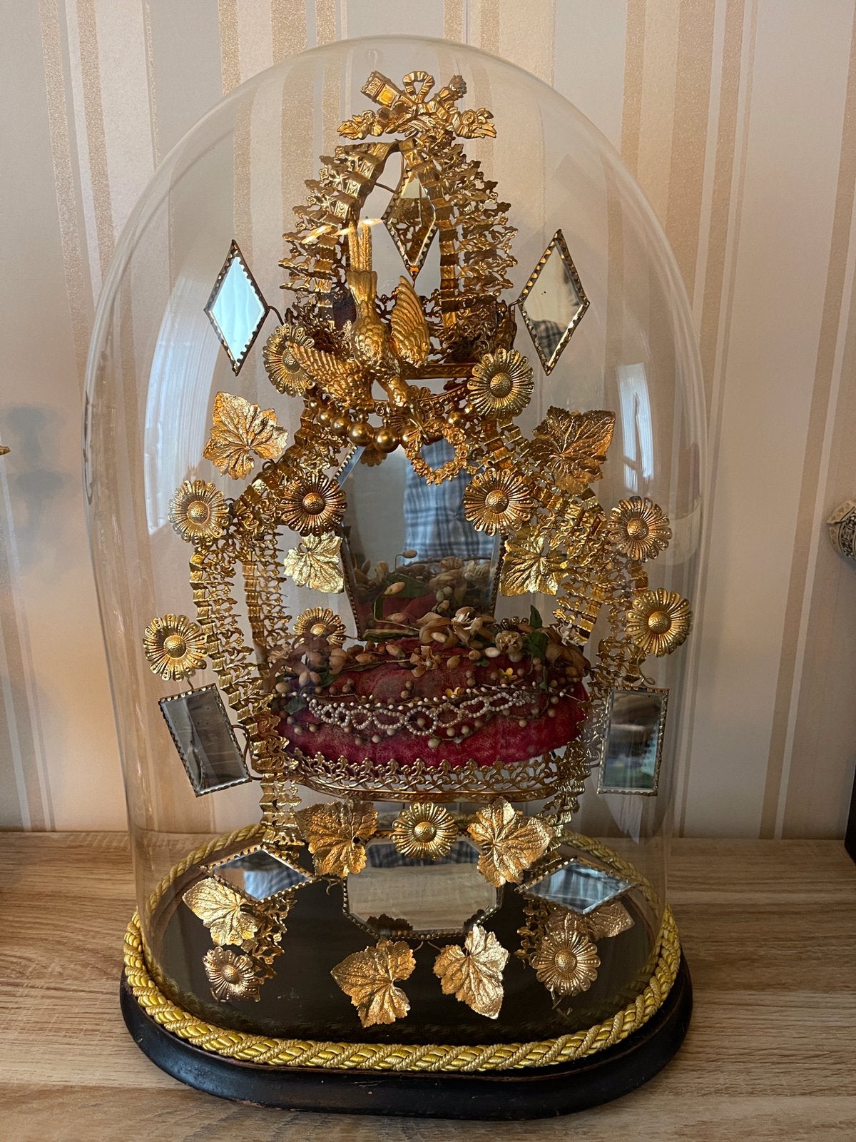 Grote rijk versierde bruidssttolp, 54 cm, Ophalen