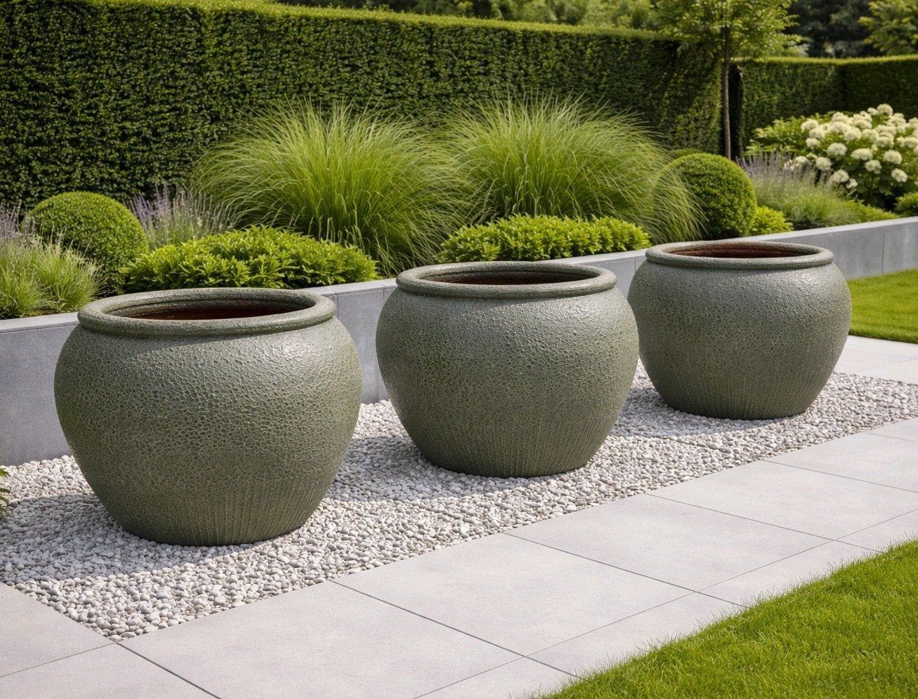 Super mooie grote bloempotten keramiek, Tuin en Terras, Ophalen, 40 cm of meer, Rond, Nieuw
