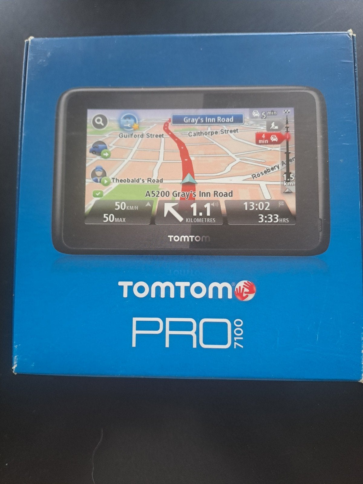TomTom PRO 7100 Navigatiesysteem met houder en lader, Auto diversen, Autonavigatie, Ophalen of Verzenden, Gebruikt