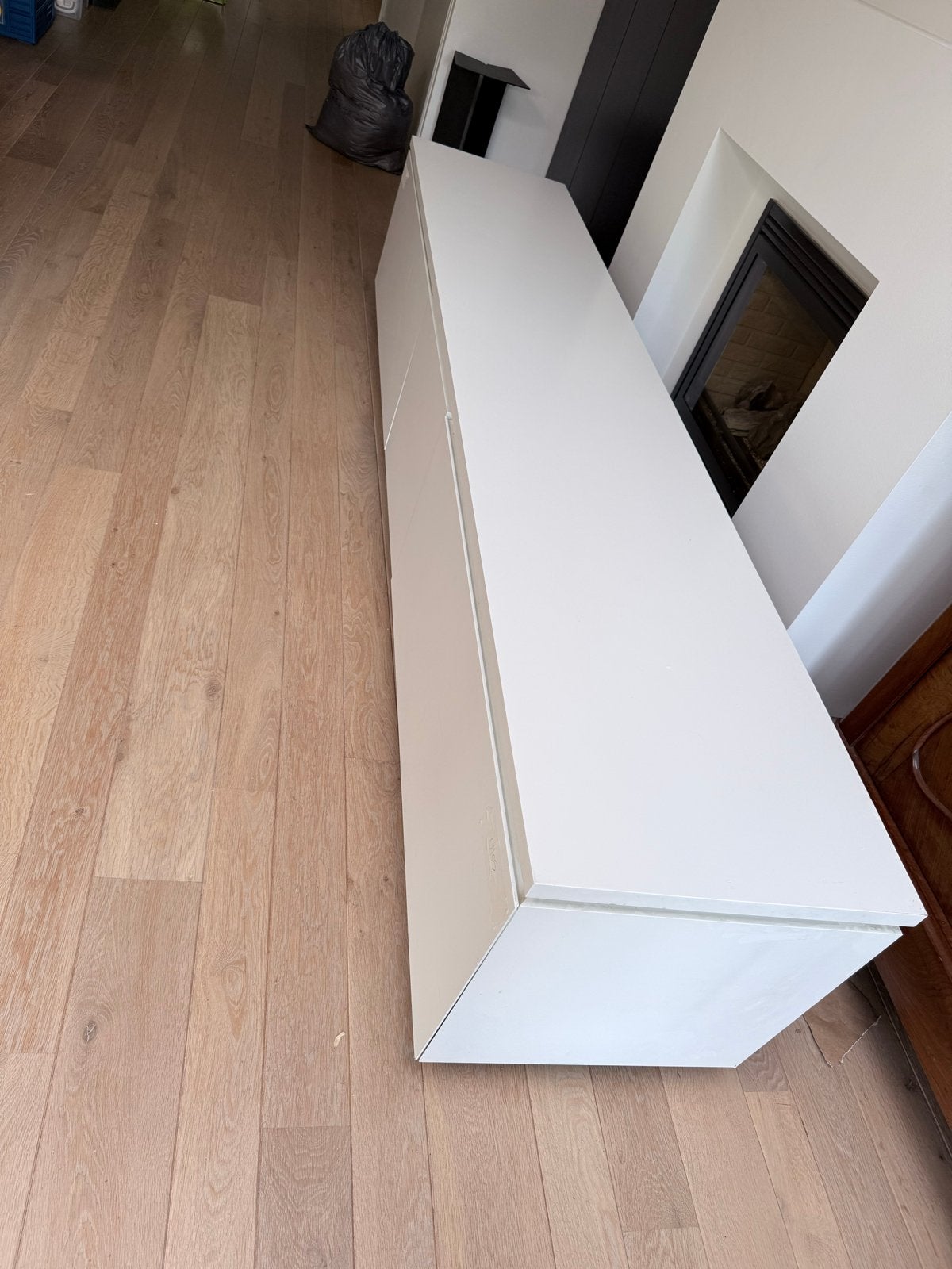 Mooi wit tv meubel/kast met 2 lades en 1 kastje - Gratis!, Ophalen, Gebruikt, 200 cm of meer, Minder dan 100 cm