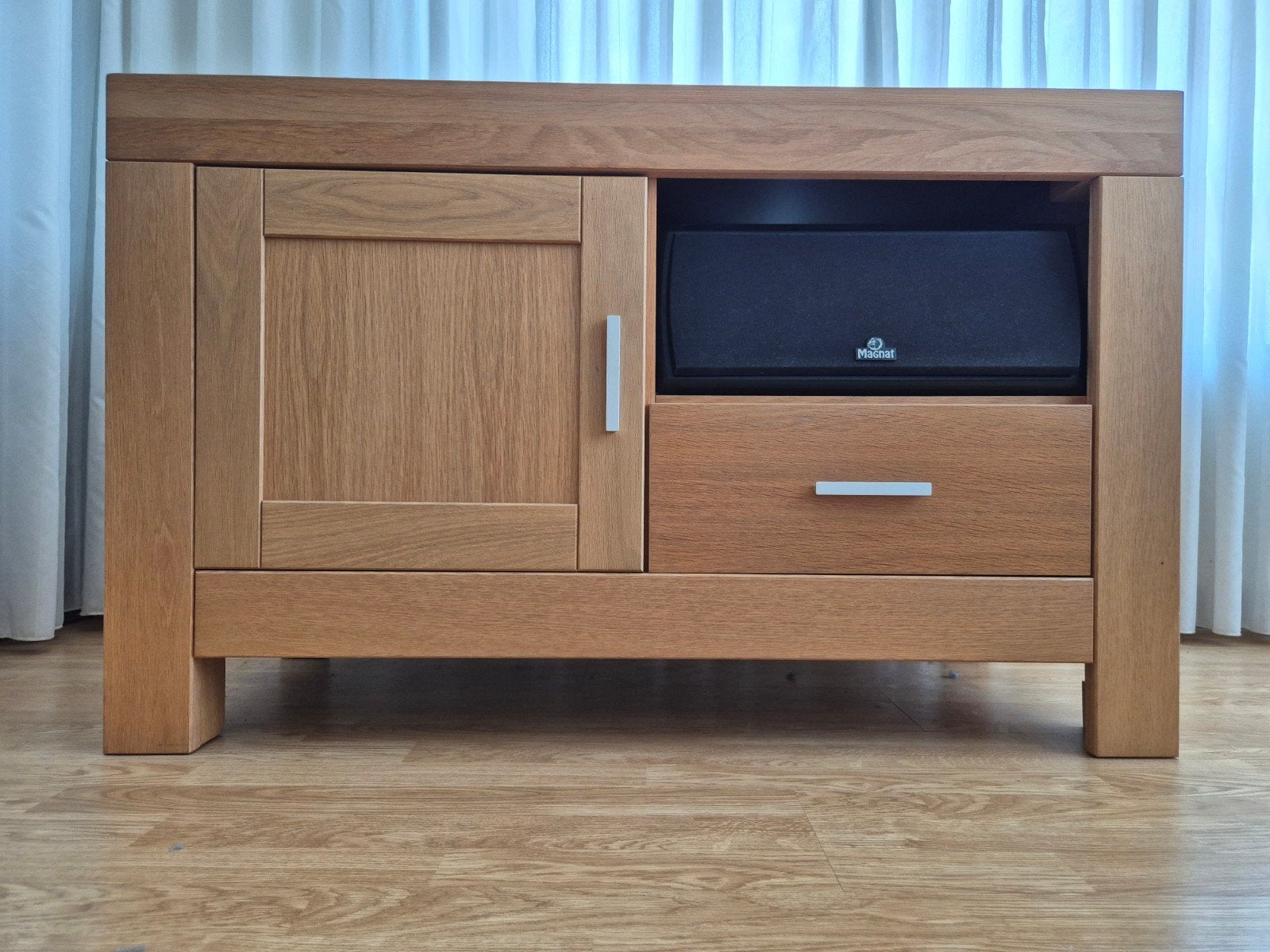 TV kastje (ook combinaties mogelijk), Ophalen, Gebruikt, 100 tot 150 cm, Eikenhout
