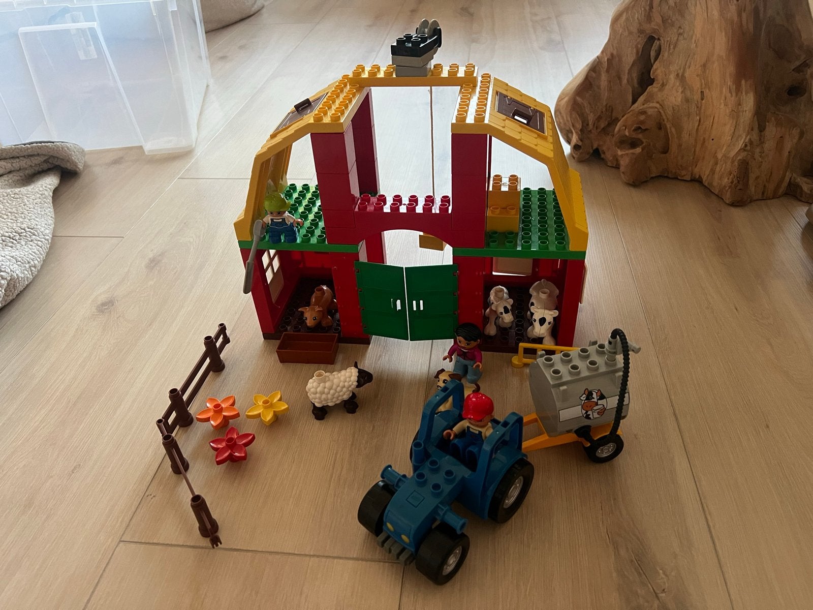 Lego Duplo boerderij met tractor en dieren, Ophalen, Zo goed als nieuw, Overige merken