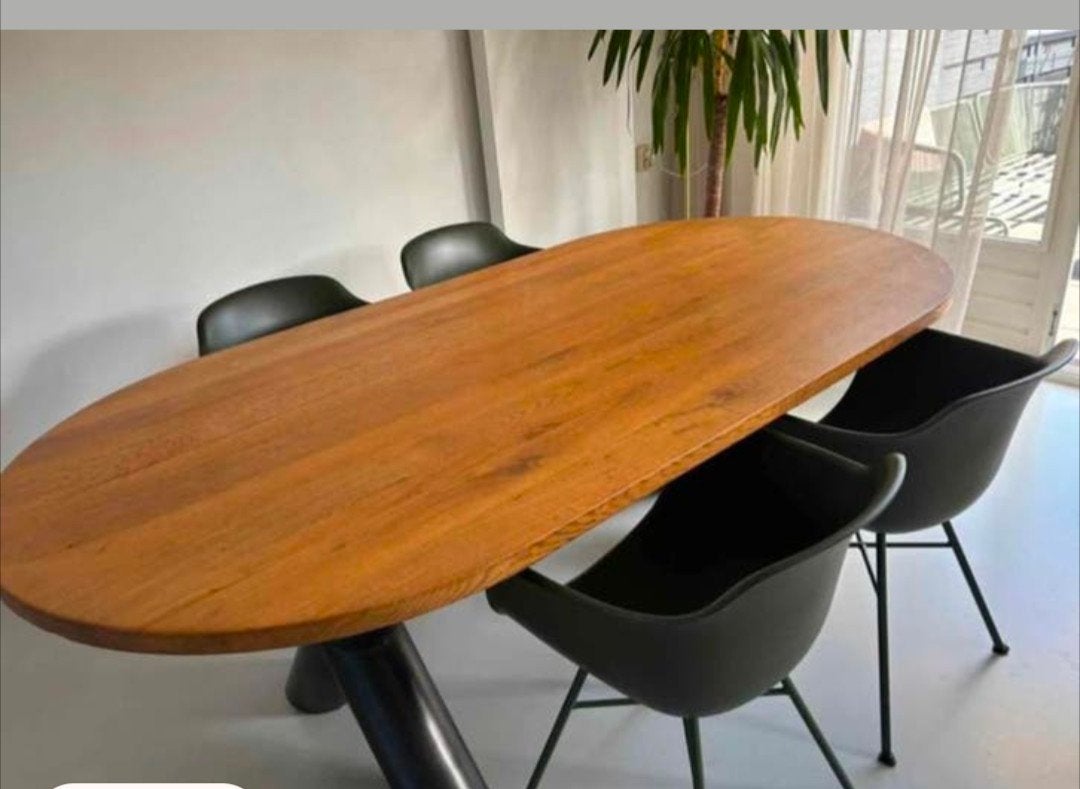 eettafel van Loek de leeuw uit Den Haag, Ophalen of Verzenden, Rechthoekig, 200 cm of meer, 50 tot 100 cm