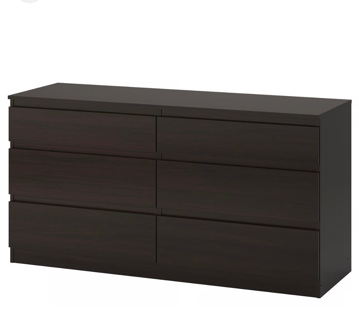 Ikea Malm ladekast met 6 laden, zwart bruin, Huis en Inrichting, Kasten | Ladekasten, Ophalen, Gebruikt
