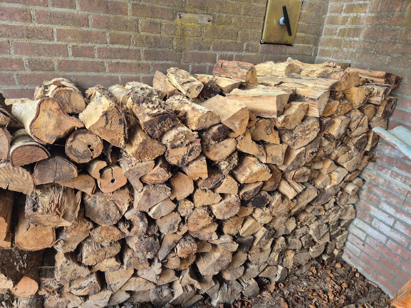 kachelhout/haardhout berkenhout ca 1.5 kuub, Tuin en Terras, Minder dan 3 m³, Ophalen, Berkenhout, Blokken