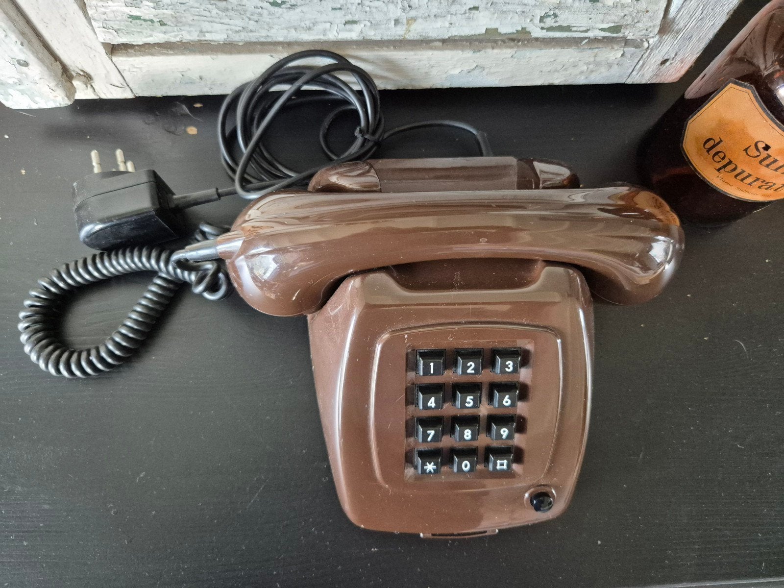 Bruine PTT telefoon T65 de luxe, Ophalen of Verzenden
