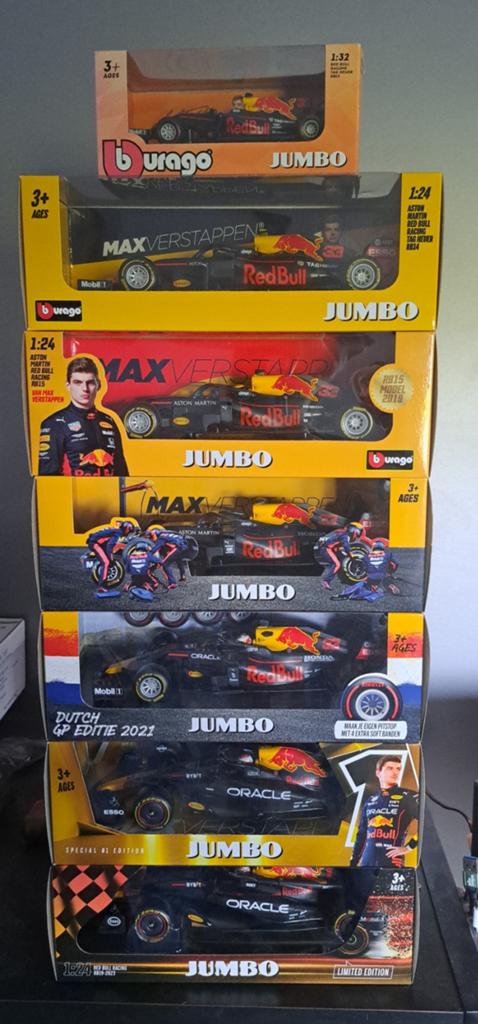 Bburago Max Verstappen auto's, Ophalen of Verzenden, Nieuw, Groter dan 1:32, Auto