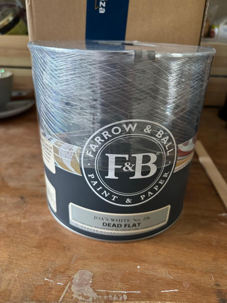 Farrow & Ball Joa's White No. 226 Dead Flat verf 2,5L, Wit, Nieuw, Ophalen of Verzenden, Verf