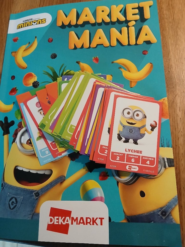 Dekamarkt Market Mania Minions kaartjes, Verzamelen, Dekamarkt, Ophalen of Verzenden